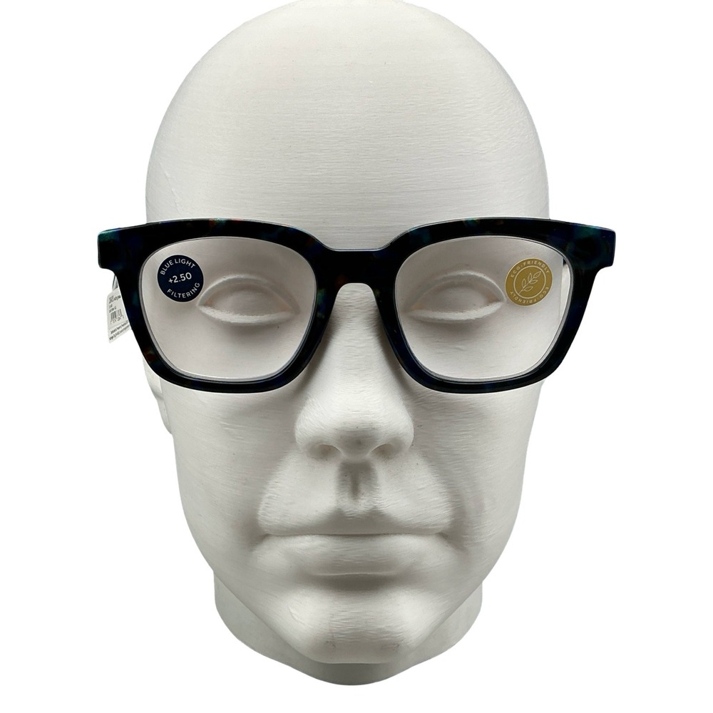 Peepers To the Max Blue Light Reading Glasses Cobalt Tortoise +2.50 3364